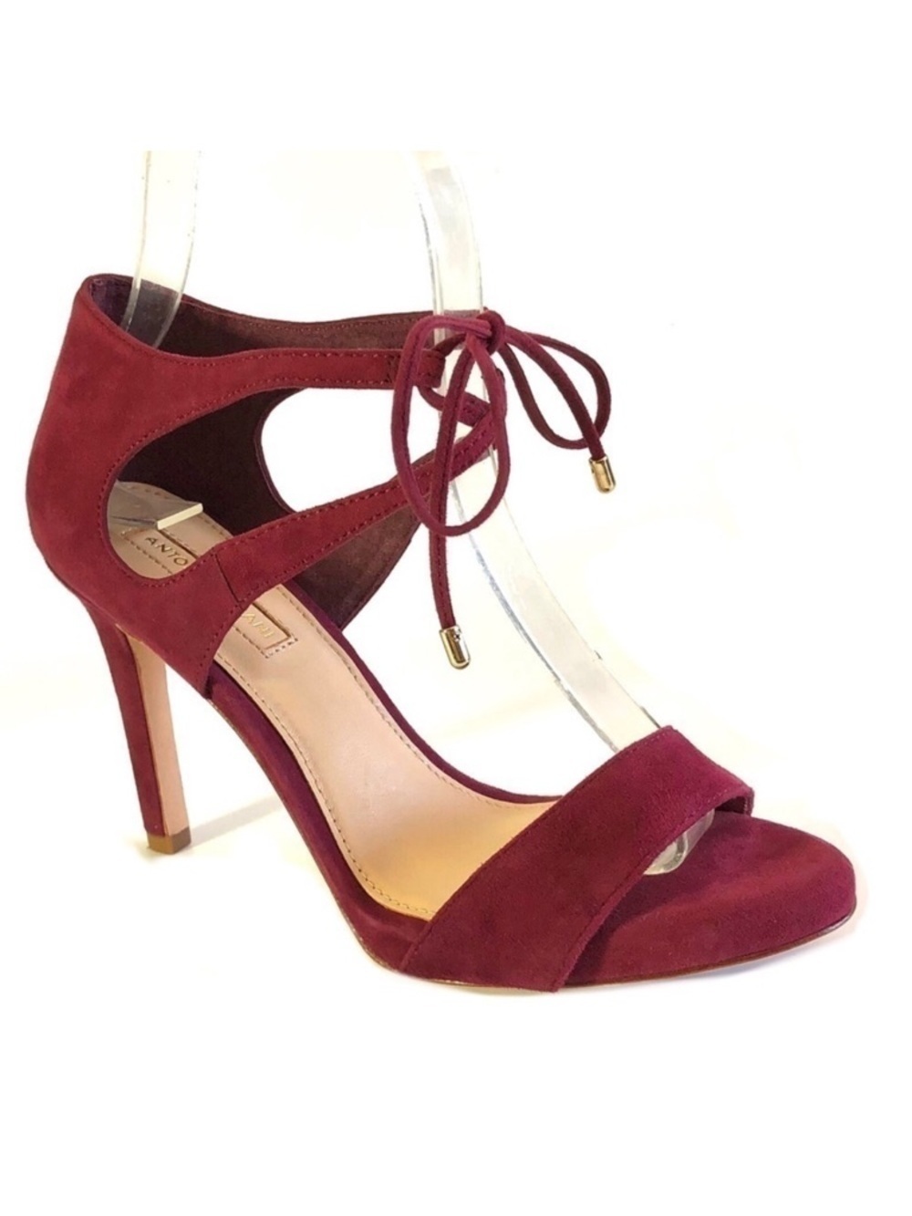 NWOT Antonio Melani Suede Lace Up Dress Sandals